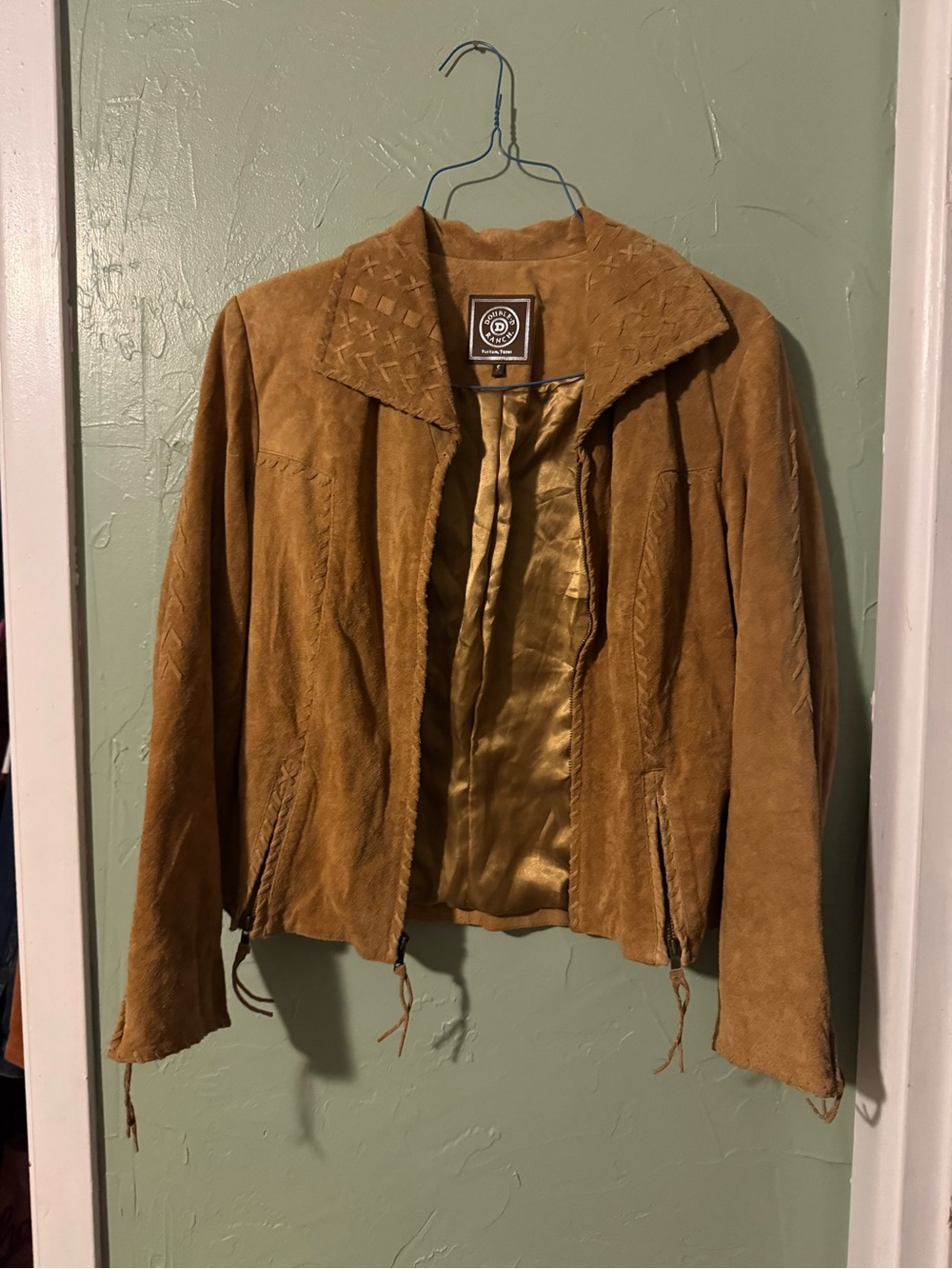 Double D Ranch Camel Suede Zip Jacket